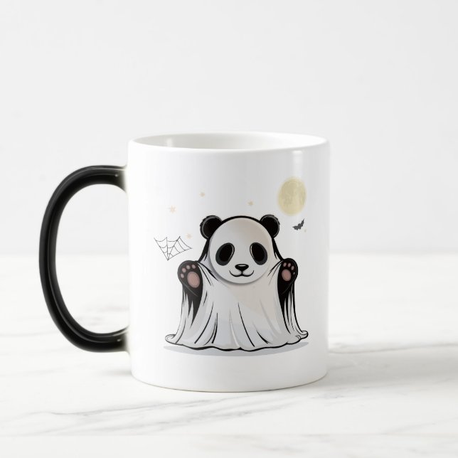 Mug Magic Cute Ghost Panda Under the Moon  (Gauche)