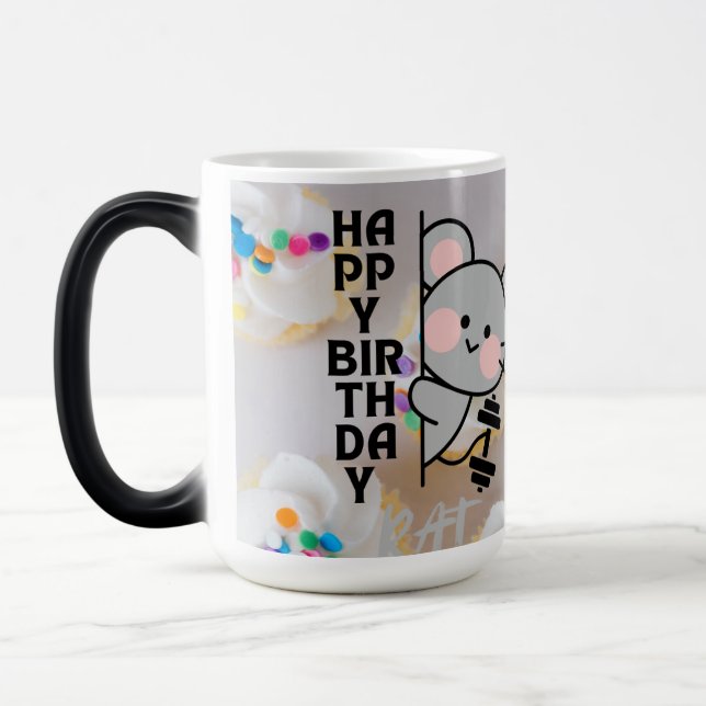 Mug Magic Cute Kawaii Mouse Colour Morphing Coffee Cup Gift (Gauche)