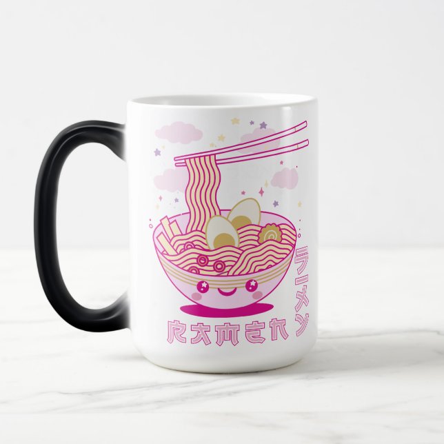 Mug Magic Cute Kawaii Ramen Anime nouilles Ramen Filles, Ado (Gauche)