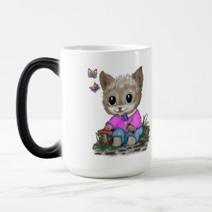 Mug Magic Cute Kitty Chat et Papillon