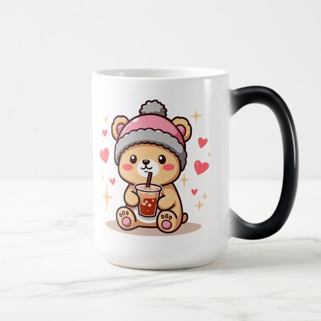 Mug Magic Cute Musique d'ours | Bouteille de café animal ado (Droite)