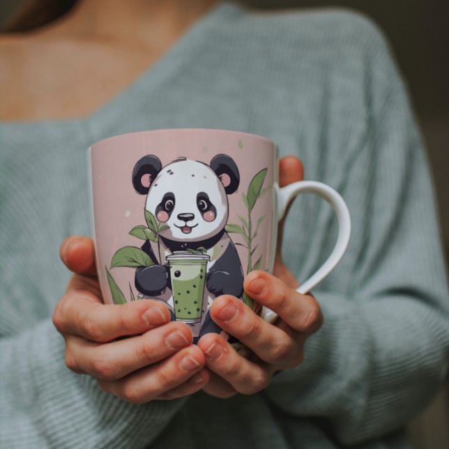 Mug Magic Cute Panda boire du thé à bulle, du boba tea (Créateur téléchargé)