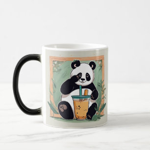 Mug Magic Cute Panda boire du thé à bulle, du boba tea