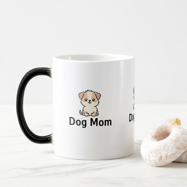 Mug Magic Cute Puppy Dog Mom (Avec donut)