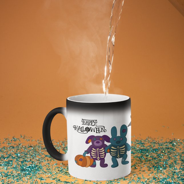 Mug Magic Cute Skeleton Animaux et Halloween Citrouille (Créateur téléchargé)