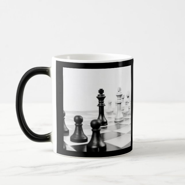 Mug Magic Damier noir et blanc (Gauche)