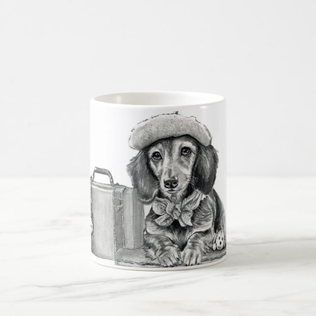 Mug Magic Dapper dachshund prêt à l'aventure (Centre)