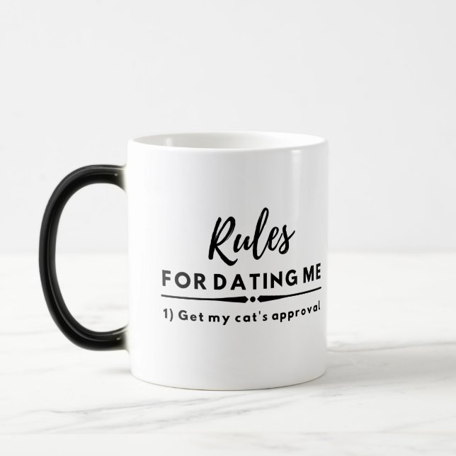 Mug Magic Date Chemise de nuit, Règles de Dîner Drôle, Règle (Gauche)