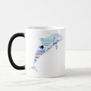 Mug Magic Dauphin-Vacances à la Plage Word Art