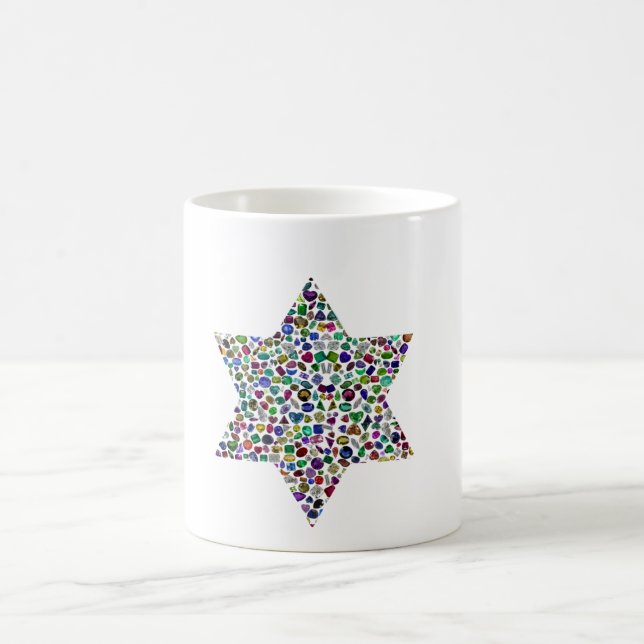 Mug Magic David Star fait de pierres précieuses dans toutes  (Centre)