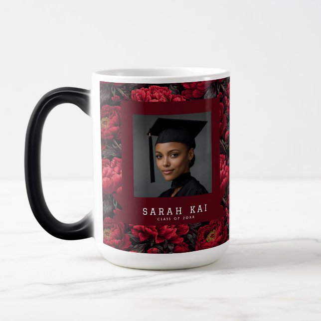 Mug Magic De belles pivoines Fleur Commencement (Gauche)