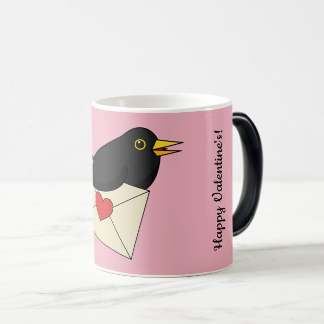 Mug Magic De Blackbird avec amour | Ajouter votre texte (Devant droit)