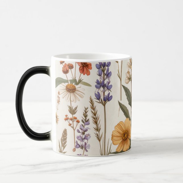 Mug Magic Décor floral avec fleurs des champs (Gauche)