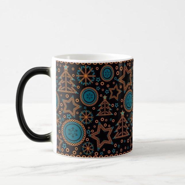 Mug Magic Décoration de Noël noire transparente décor orneme (Gauche)