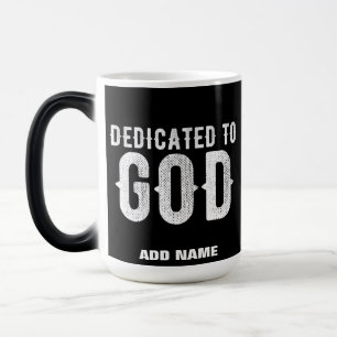 MUG MAGIC DÉDIÉ À DIEU COOL PERSONNALISABLE TEXTE BLANC