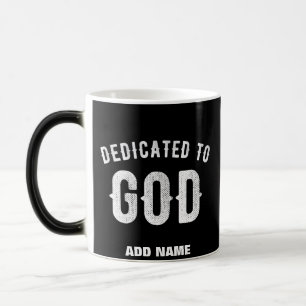 MUG MAGIC DÉDIÉ À DIEU TEXTE BLANC PERSONNALISABLE