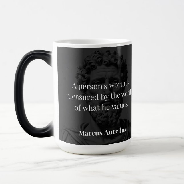 Mug Magic Définir une valeur : Marcus Aurelius sur les valeu (Gauche)