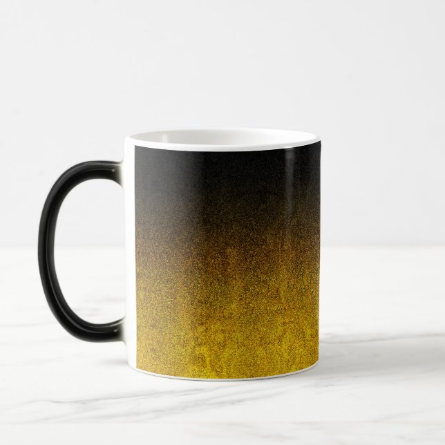 Mug Magic Dégradé de Parties scintillant jaune et noire (Gauche)