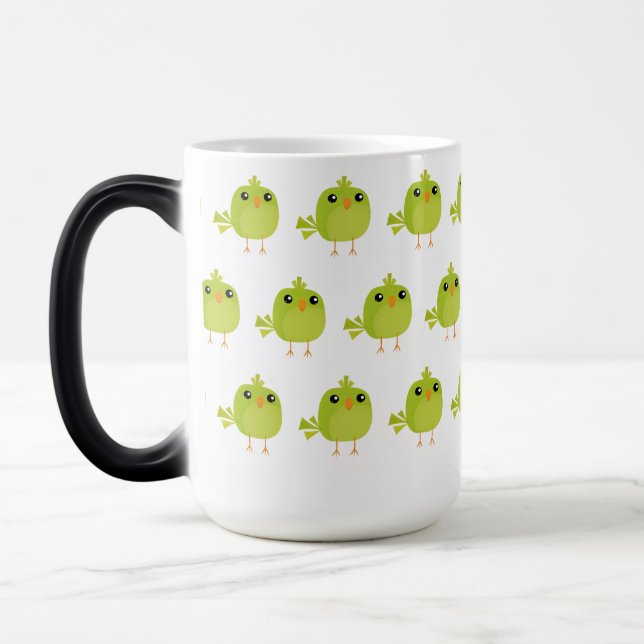 Mug Magic Dessin d'oiseau vert (Gauche)