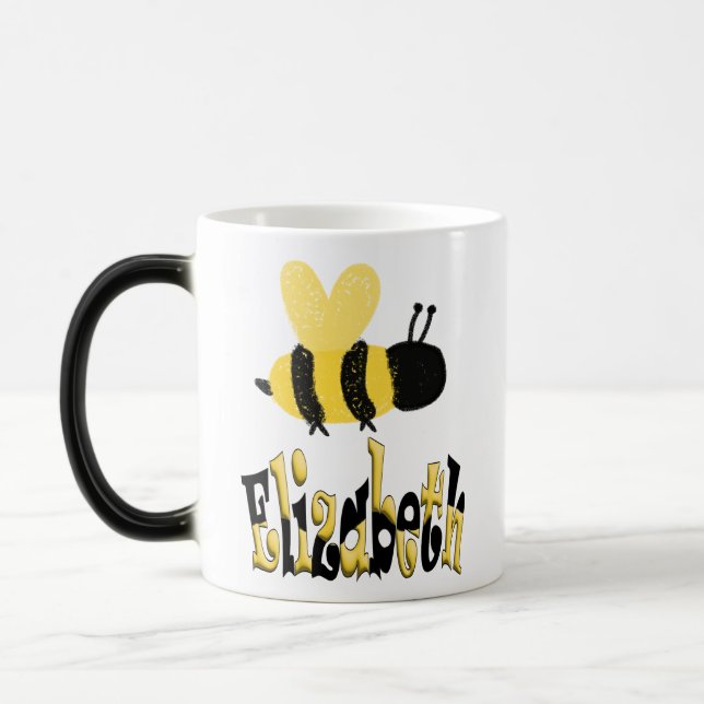 Mug Magic Dessin personnalisé unique Bumblebee Doodle (Gauche)