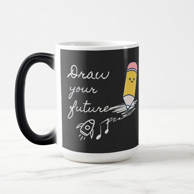 Mug Magic Dessinez votre avenir - Crayon Motivationnel Desig (Gauche)