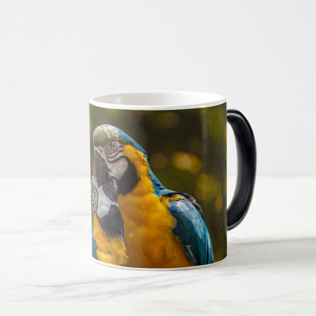 Mug Magic Deux perroquets oiseaux tropicaux  (Devant droit)