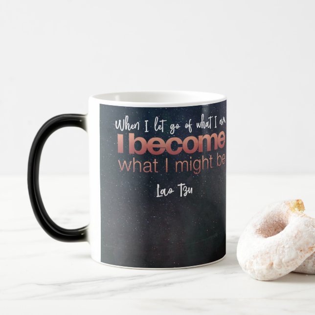 Mug Magic Deviens Ce Que Je Pourrais Être (Avec donut)