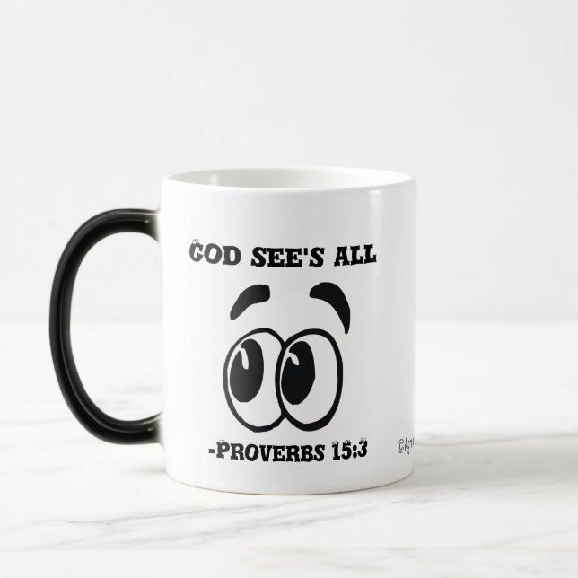 Mug Magic Dieu voit que tout est (Gauche)