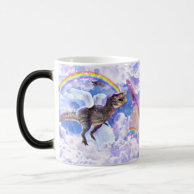 Mug Magic dinosaure arc-en-ciel unicorne dinocorne (Gauche)