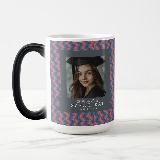 Mug Magic Diplômé avec impression chevron unique (Gauche)