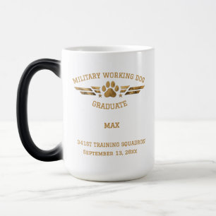 Mug Magic Diplôme de chien de travail militaire personnalisé