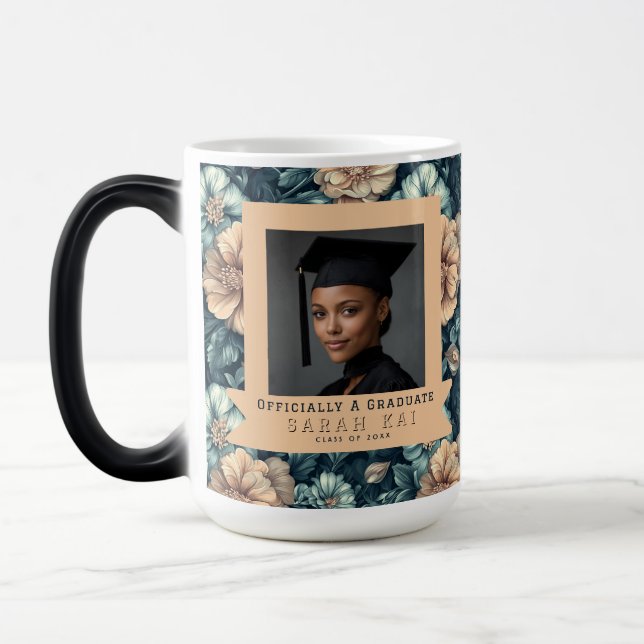 Mug Magic Diplôme d'impression de rose unique (Gauche)