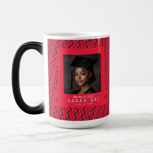 Mug Magic Diplômé Phd Motif Chevron Élégant (Gauche)