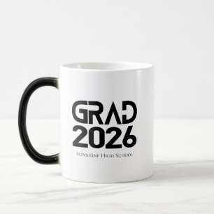 Mug Magic Diplômés de la promotion 2026 Noir Blanc Minimalis