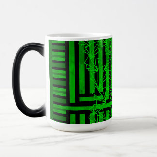 Mug Magic Distresssess Dark Sea vert doodle fleur rayé