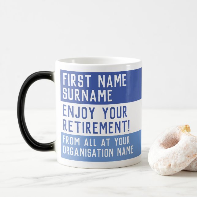 Mug Magic Don de retraite de collègues de travail. (Avec donut)
