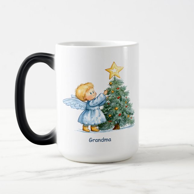 Mug Magic Douce Ange de Noël Personnalisable avec Amour (Gauche)