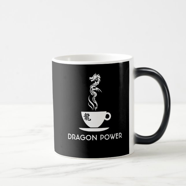 Mug Magic Dragon power personnalisable drôle noir (Droite)