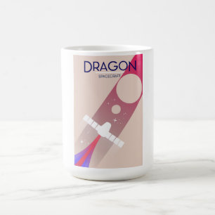Mug Magic Dragon vaisseau spatial style vintage Art de l'esp
