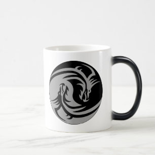 Mug Magic Dragons tribaux Yin Yang (personnalisable)