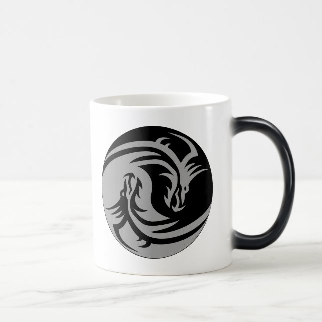 Mug Magic Dragons tribaux Yin Yang (personnalisable) (Droite)