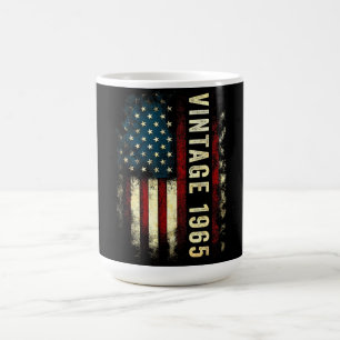 Mug Magic Drapeau américain vintage 1965 60 ans Drapeau amér