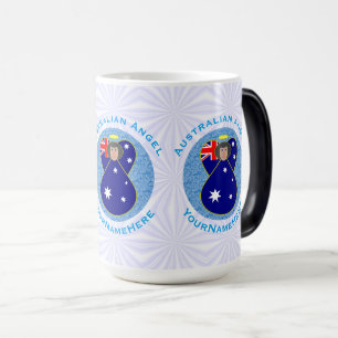 Mug Magic Drapeau de l'ange personnalisé d'Australie Cercle