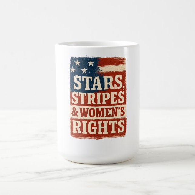 Mug Magic Drapeau en détresse Stars, Stripes & Droits des Fe (Centre)