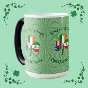 Mug Magic Drapeau Shamrock Américain Irlandais Mexicain
