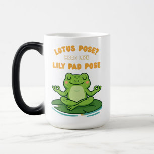 Mug Magic Drôle Frog Yoga Cartoon Lotus Lily Poche Conceptio