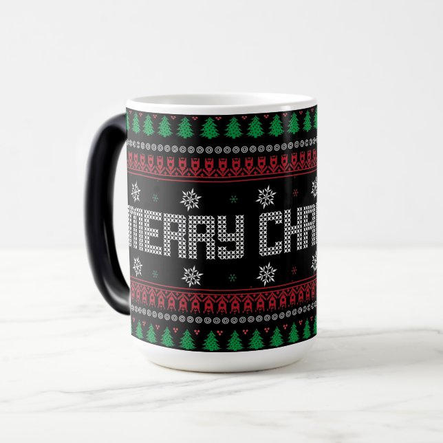 Mug Magic Drôle Mauvais Joyeux motif de Noël (Devant gauche)