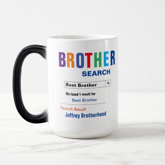 Mug Magic Drôle personnalisé Meilleur cadeau Frère (Gauche)
