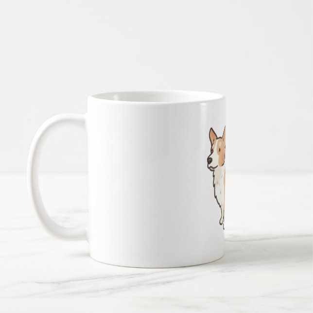Mug Magic du chien corgi gallois de Pembroke (Gauche)