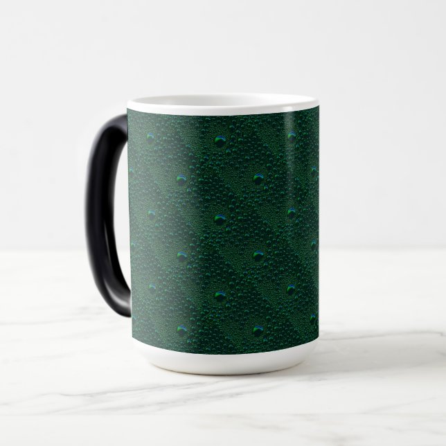 Mug Magic Eau sur métal vert (Devant gauche)